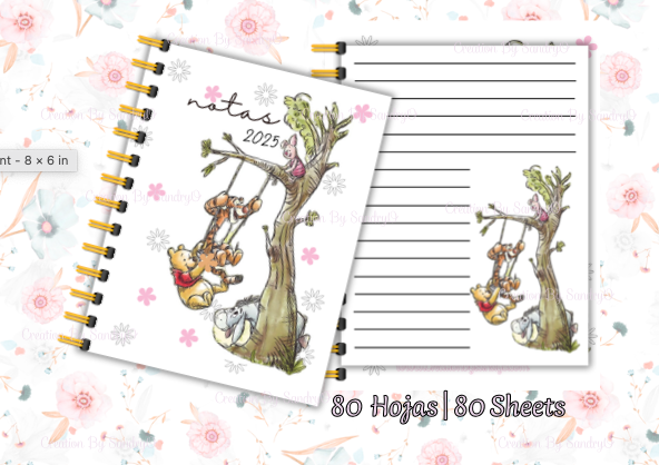 C7 | CUADERNO Y LIBRETA | Pooh y amigos