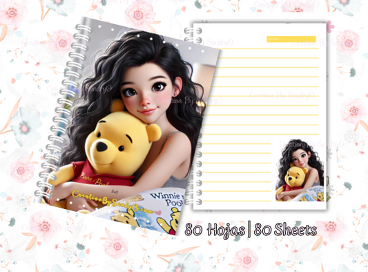 C8 | CUADERNO Y LIBRETA | Lo Mejor Para Abrazar Winnie The Pooh