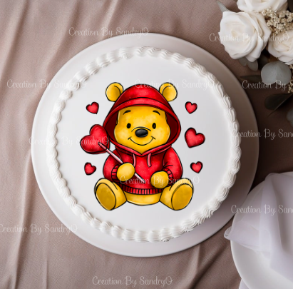 S24 | Decoración Comestible para tortas | Fiesta | Winnie the pooh