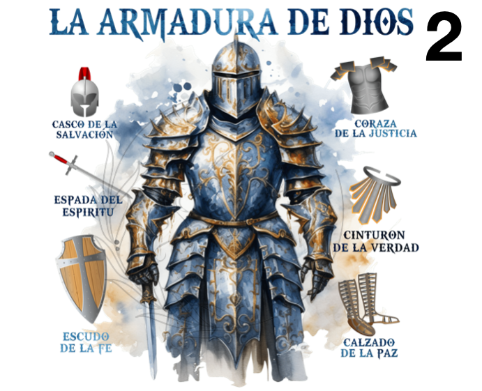 T898 | Transferencias De Sublimacion | La Armadura De Dios | Español