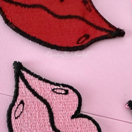 Pink & Red Kiss Patches | X8 | Patch