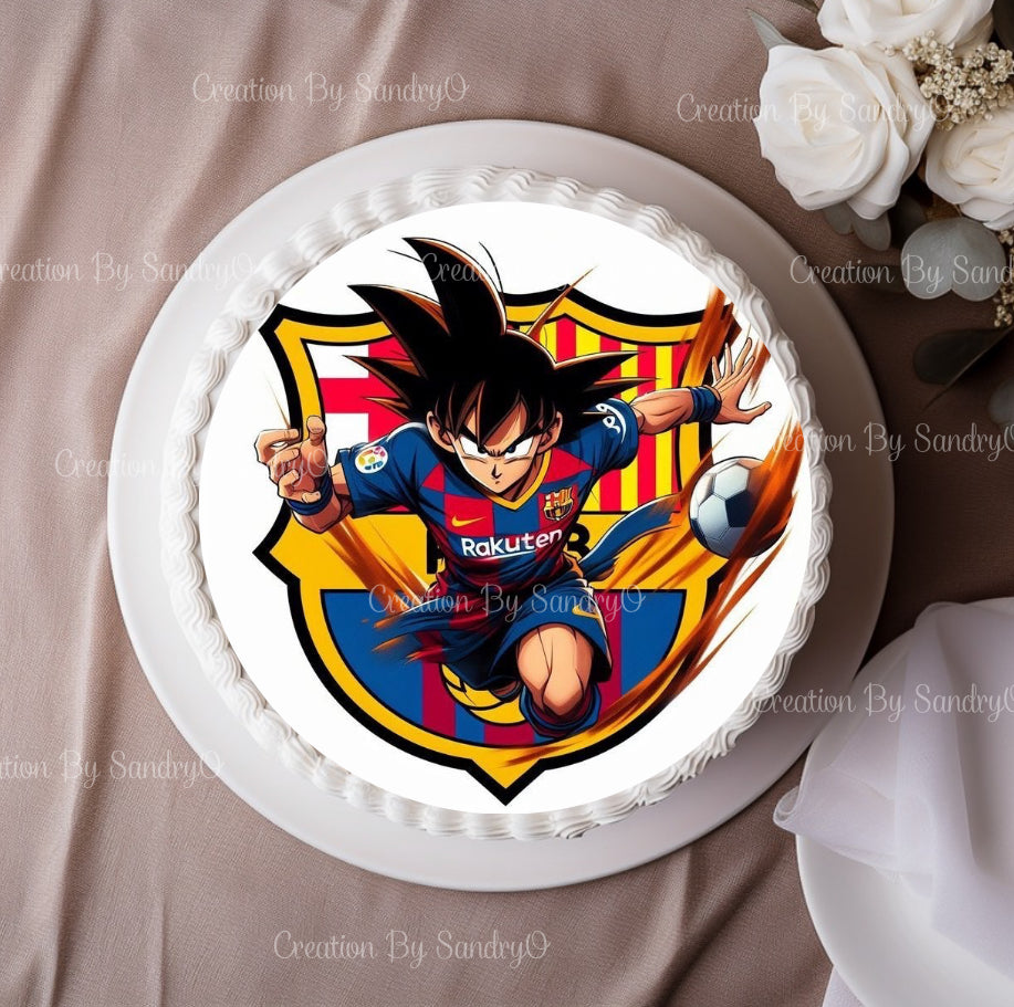 S18 | Decoración Comestible para tortas | Fiesta | Dragon Ball Z Soccer