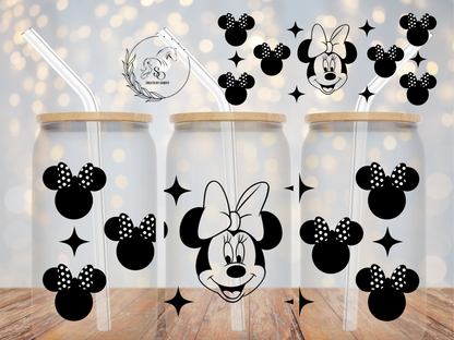 P3 Minnie Mouse 16oz Libbey Glass Can Wrap