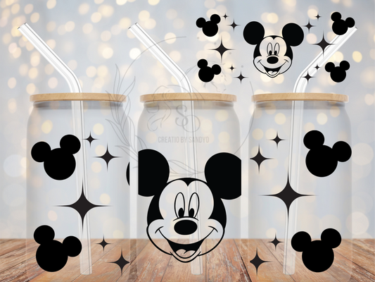 P2 Mickey Mouse 16oz Libbey Glass Can Wrap