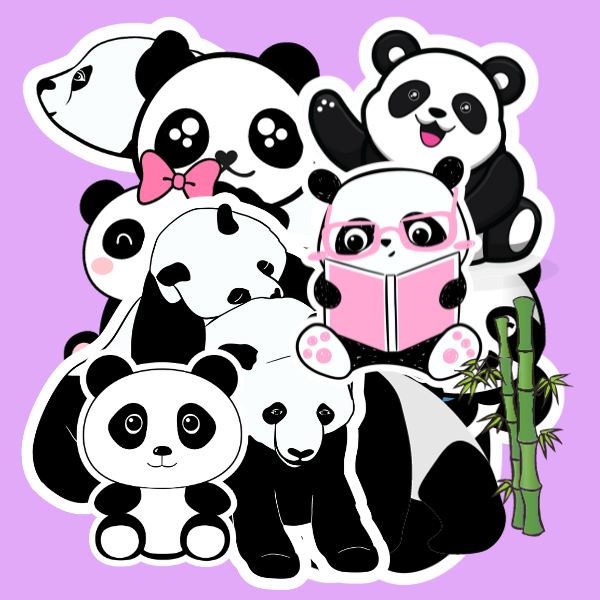 S9 Pandas, Set of 10