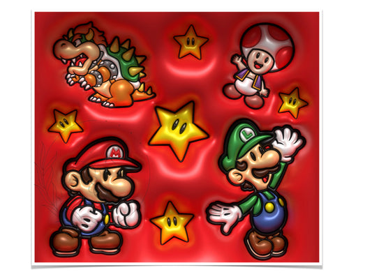 T110 Super Mario 2 Sublimation Transfer